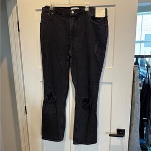 NWT Abercrombie & Fitch “The 90’s Straight Ultra High Rise” Black Jeans